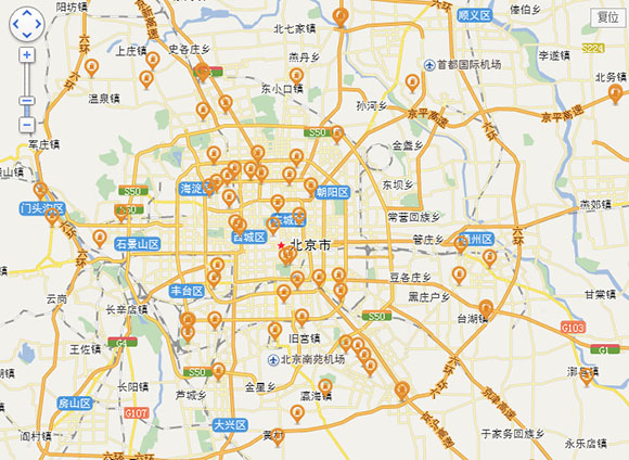 北京電動(dòng)汽車(chē)充電樁分布圖 40家4S店隨便充