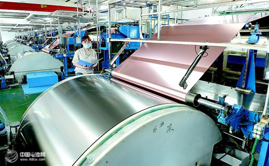 中一科技集團10條鋰電池用銅箔生產(chǎn)線滿負荷運轉