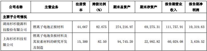 杉杉股份鋰離子電池材料業務 杉杉股份鋰離子電池材料業務