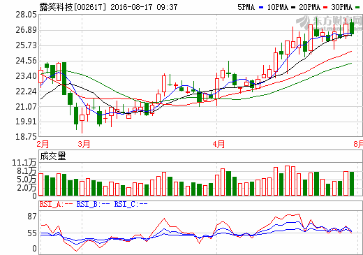 露笑科技:上半年凈利增長35% 10億設新能源汽車服務公司 露笑科技:上半年凈利增長35% 10億設新能源汽車服務公司