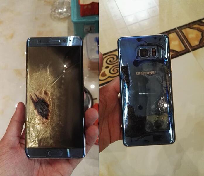 網(wǎng)友上傳手機(jī)爆炸后照片 網(wǎng)友上傳手機(jī)爆炸后照片