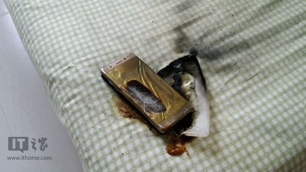 國行三星Note7第七次起火：依然電池部位