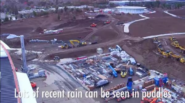 蘋果Campus 2 飛船總部4K無人機捕捉禮堂鏡頭