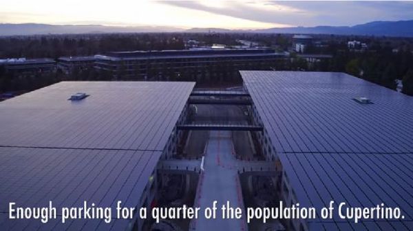 蘋果Campus 2 飛船總部4K無人機捕捉禮堂鏡頭