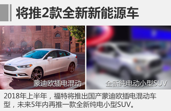福特公布新能源車戰略 將推2款全新電動車