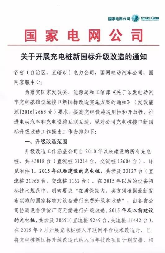 國家電網(wǎng)要將充電樁升級成新國標(biāo) 改造量高達(dá)4.38萬根
