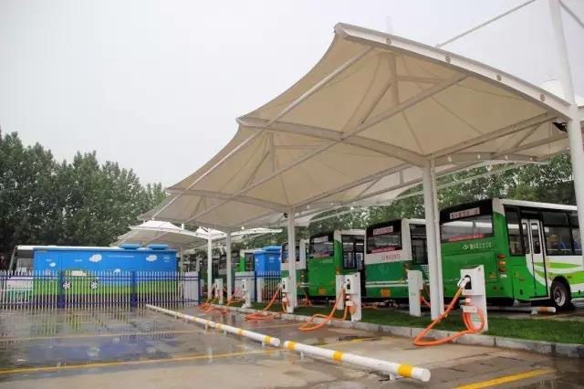 特來電在登封建設(shè)的公交充電站