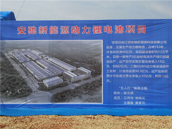 總投資40億元 安馳科技3GWh動(dòng)力電池項(xiàng)目奠基