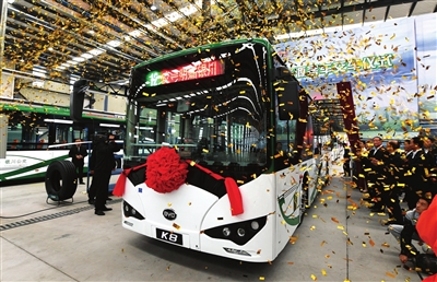 銀川比亞迪新能源客車(chē)交車(chē) 首批30輛K8純電動(dòng)公交車(chē)將上路