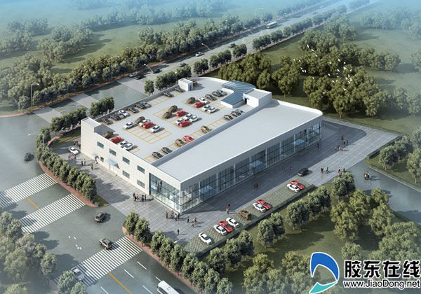 新能源汽車(chē)銷(xiāo)售服務(wù)中心鳥(niǎo)瞰圖