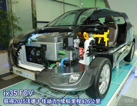 排放的都是水 現代FE ix35車型上搭載了氫燃料電池