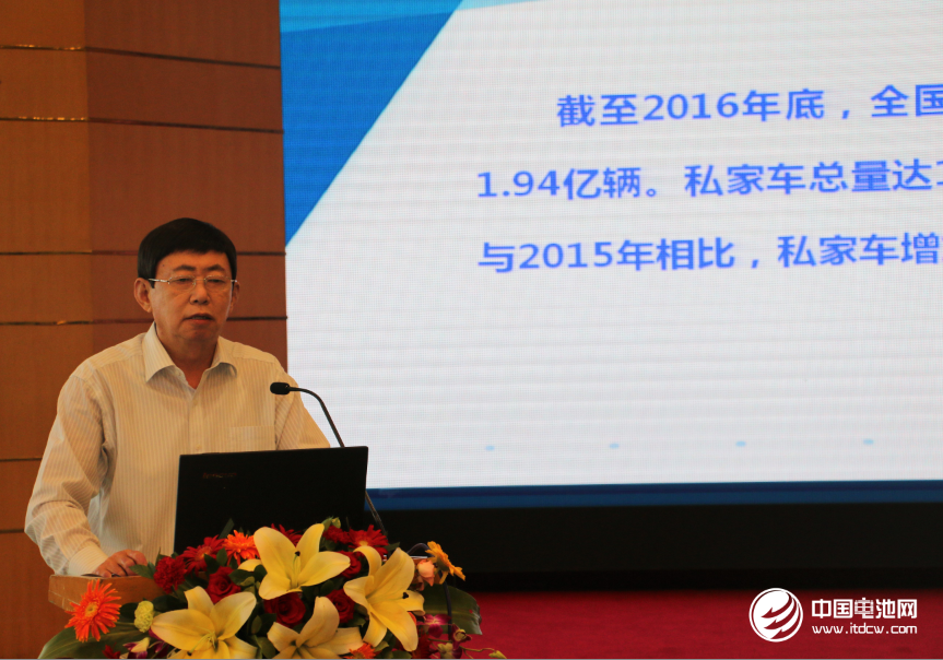 山東省汽車行業協會常務副會長兼秘書長魏學勤 攝影/中國電池網 巒水