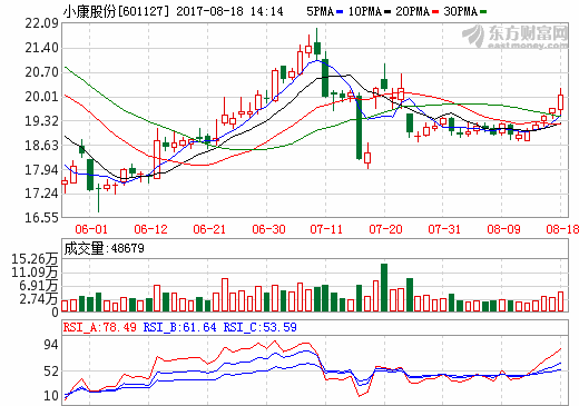 小康股份2017上半年營收100.71億元 凈利潤3.90億元