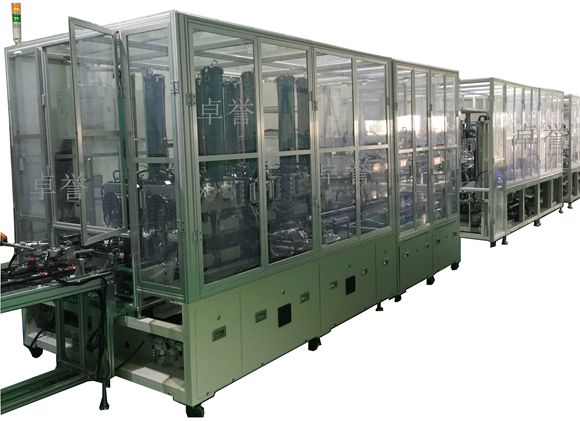 卓譽自動化方形鋰電池裸電芯自動裝配線