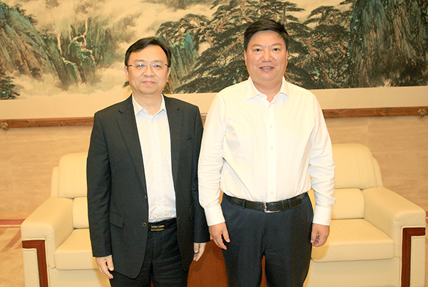 國文清與王傳福會談