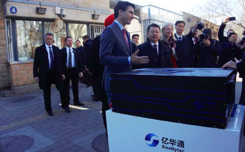 億華通全新氫燃料電池發動機 獲得加拿大總理特魯多高度好評