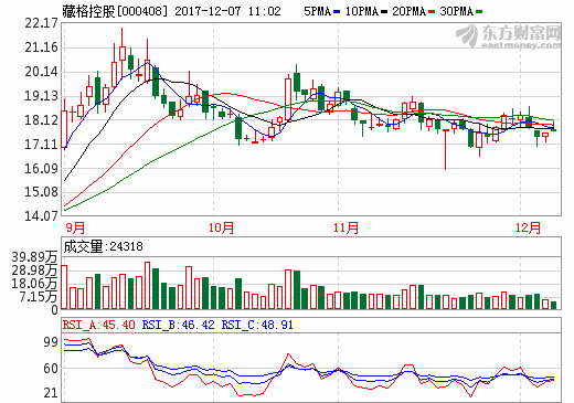 藏格控股：子公司藏格鉀肥獲大浪灘黑北鉀鹽礦探礦權 