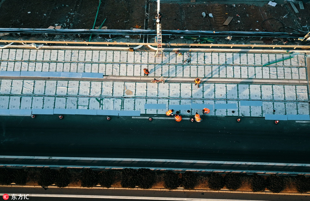 濟南正建設全球首條光伏高速公路 年底竣工通車發電