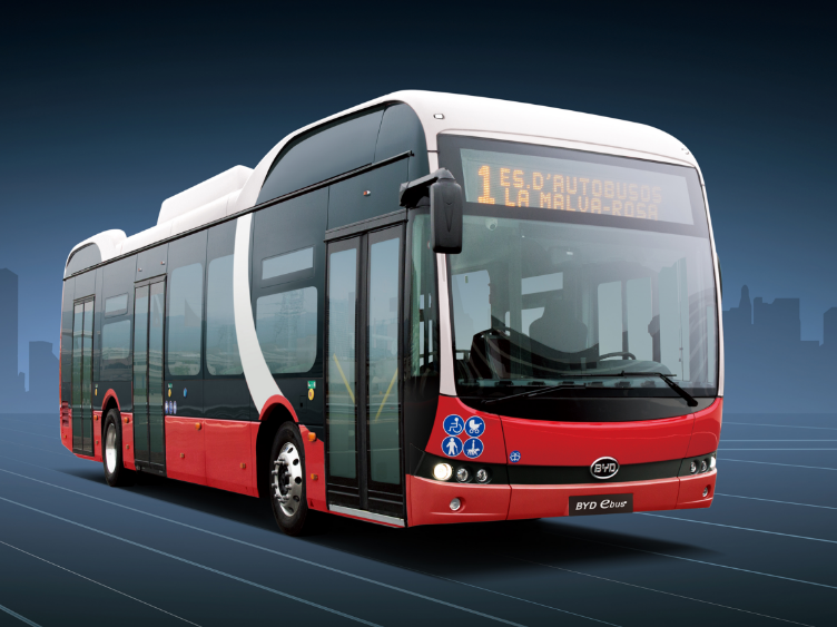 比亞迪歐洲版新前臉12米純電動大巴 比亞迪歐洲版新前臉12米純電動大巴