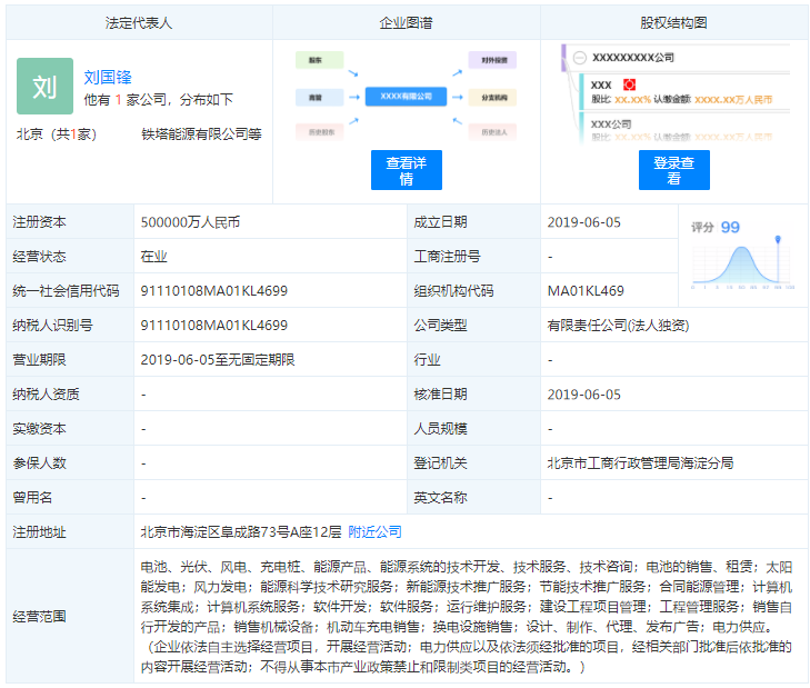 中國鐵塔注資50億元成立能源公司 中國鐵塔注資50億元成立能源公司