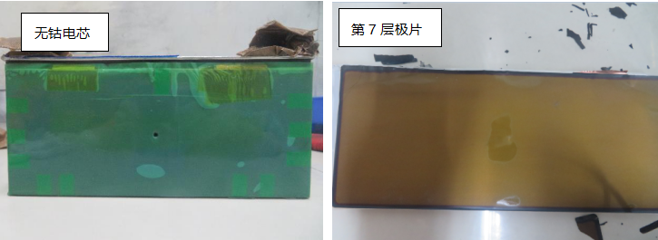 蜂巢無(wú)鈷電池針刺后結(jié)果展示 蜂巢無(wú)鈷電池針刺后結(jié)果展示