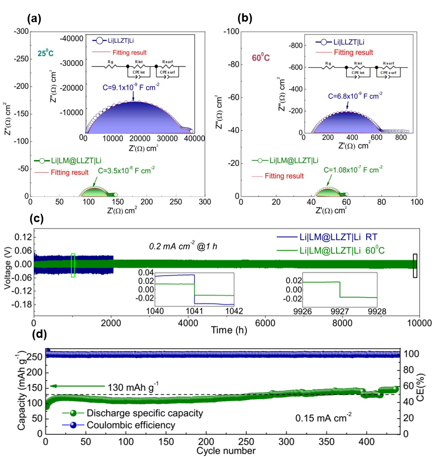 基于液態(tài)金屬潤(rùn)濕的石榴石型電解質(zhì)的固態(tài)電池的電化學(xué)性能