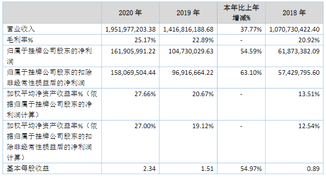 長虹能源2018-2020年會計數(shù)據(jù)（單位/元）