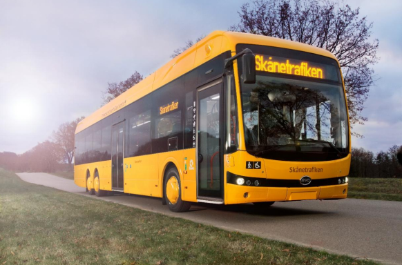 比亞迪純電動巴士交付瑞典南部斯科納省