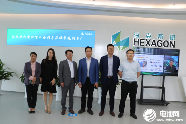 中關(guān)村新型電池技術(shù)創(chuàng)新聯(lián)盟秘書長(zhǎng)于清教一行參觀考察?？怂箍抵圃熘悄?/></p><p style=