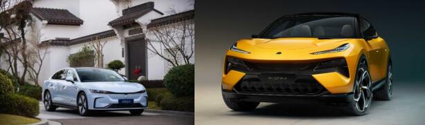 東風(fēng)嵐圖追光（左）與吉利路特斯ELETRE（右）是2023年備受市場(chǎng)關(guān)注的“明星”車型