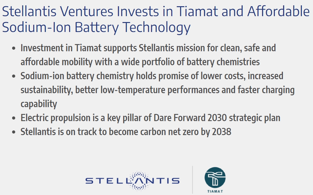 這一海外車企參投法國鈉電池初創公司1.5億歐元融資